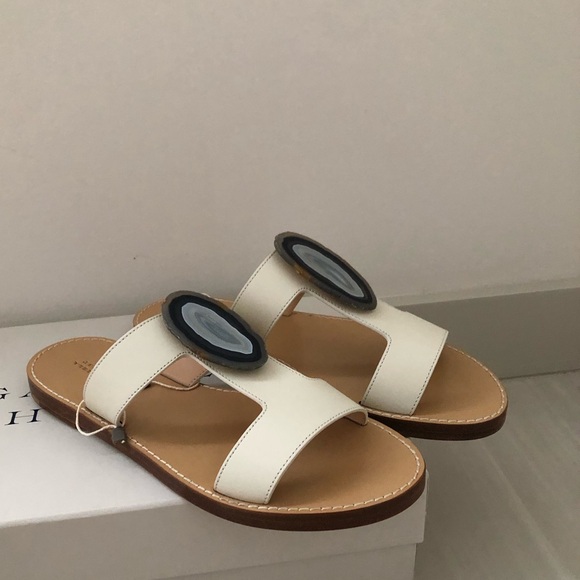 Gabriela Hearst Hades agate embellished sandals, size 40(US9,5-10). White - Picture 5 of 17